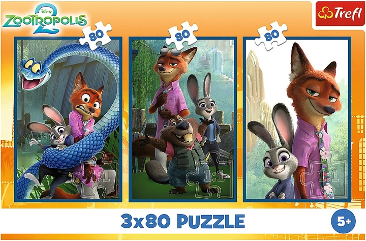 Пазлы "3x80" - Расследование домашних животных, Trefl, 34897 1