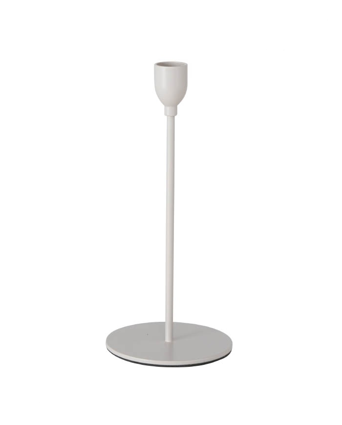 Свічник декоративний металевий "Malte" h=23 см/d=10 см на ніжці, бежевий, 9709789/2016136