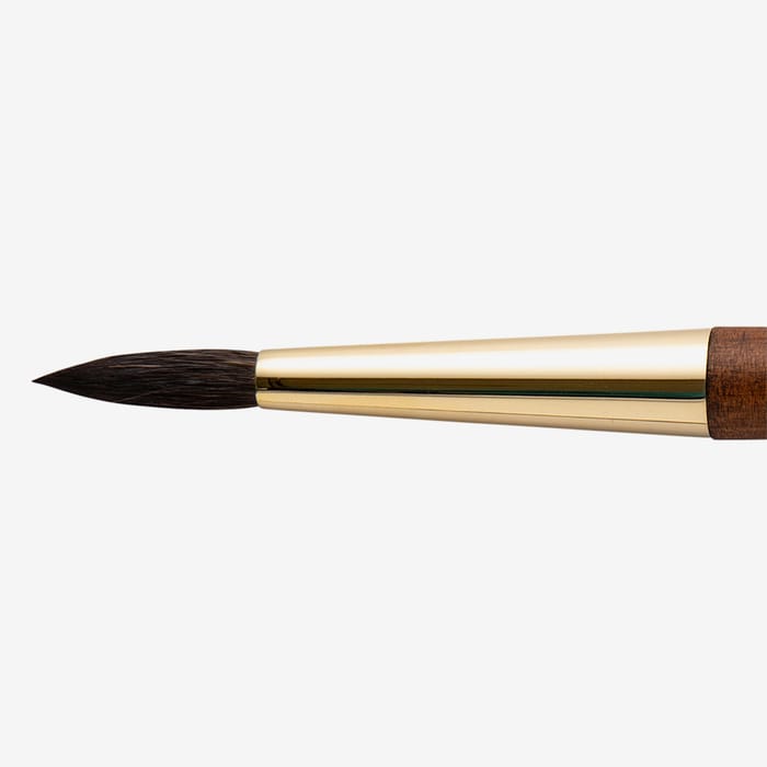 Пензель білка кругла натуральна "Isabey" 6221, №10, для акварелі, коротка ручка, 6221.10 1