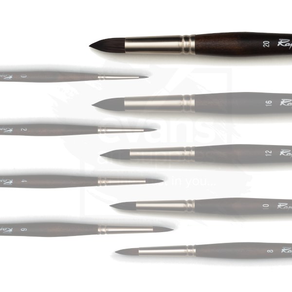 Кисть синтетика круглая "Raphael" Teхtura, №20, профессиональная, длинная ручка, 860.20 1