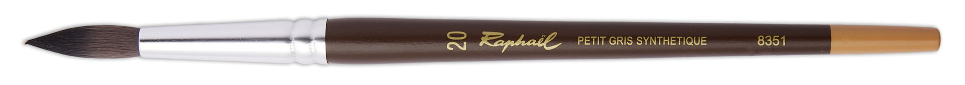 Пензель синтетика кругла (імітація білки) "Raphael" Petit Gris №20, довга ручка, 8351.20