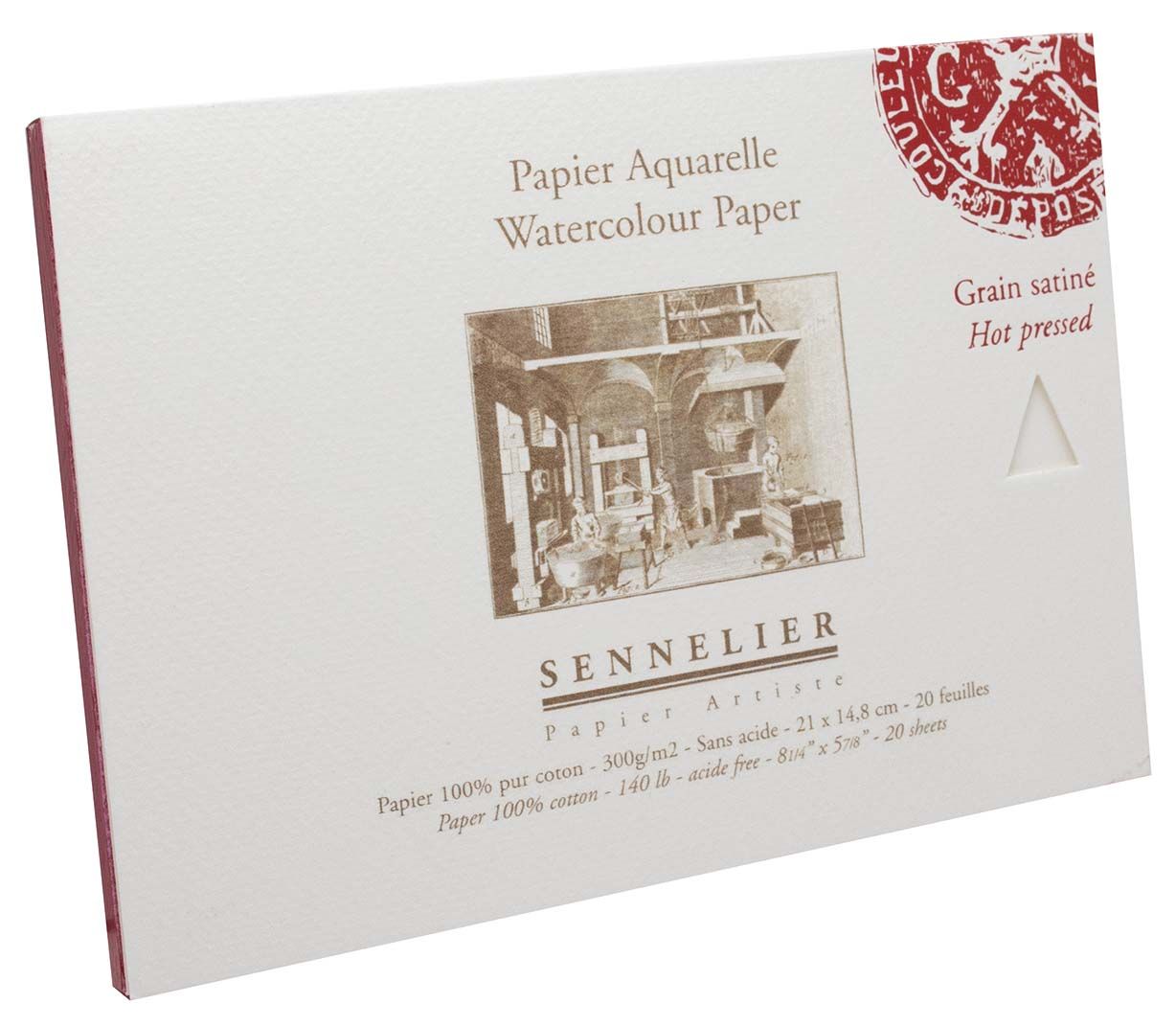 Склейка для акварелі "Sennelier" 20 арк., гаряче пресування, 300 г/м, (A6) 14,8*10,5 см, N139836 1