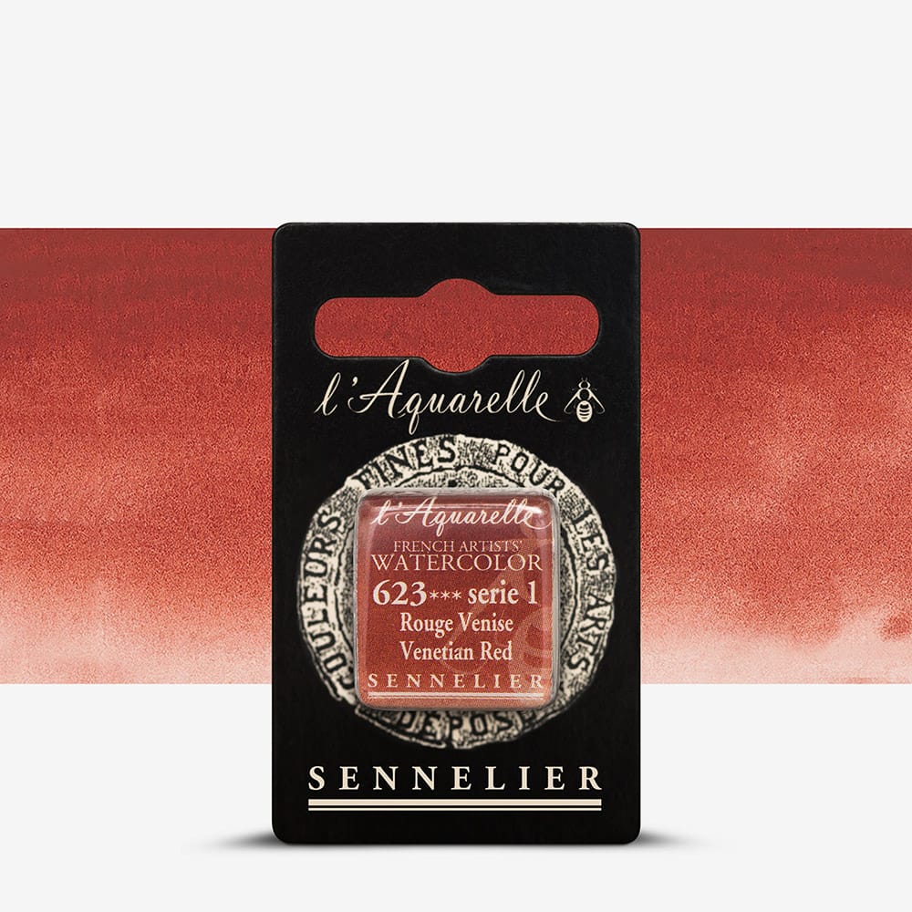 Краска акварельная "Sennelier" полукювета, S1, Венецианский красный (Venetian Red), N131541.623
