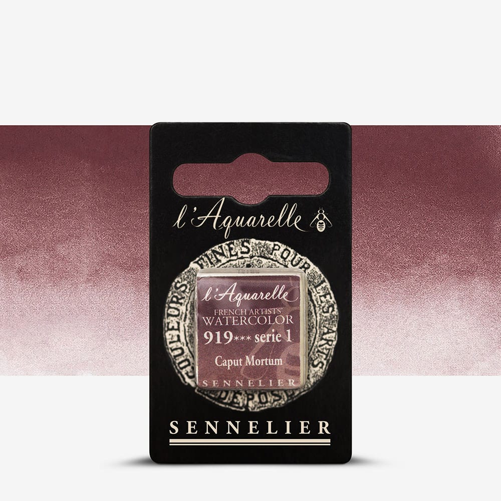 Краска акварельная "Sennelier" полукювета, S1, Капут Мортум (Caput Mortum), N131541.919