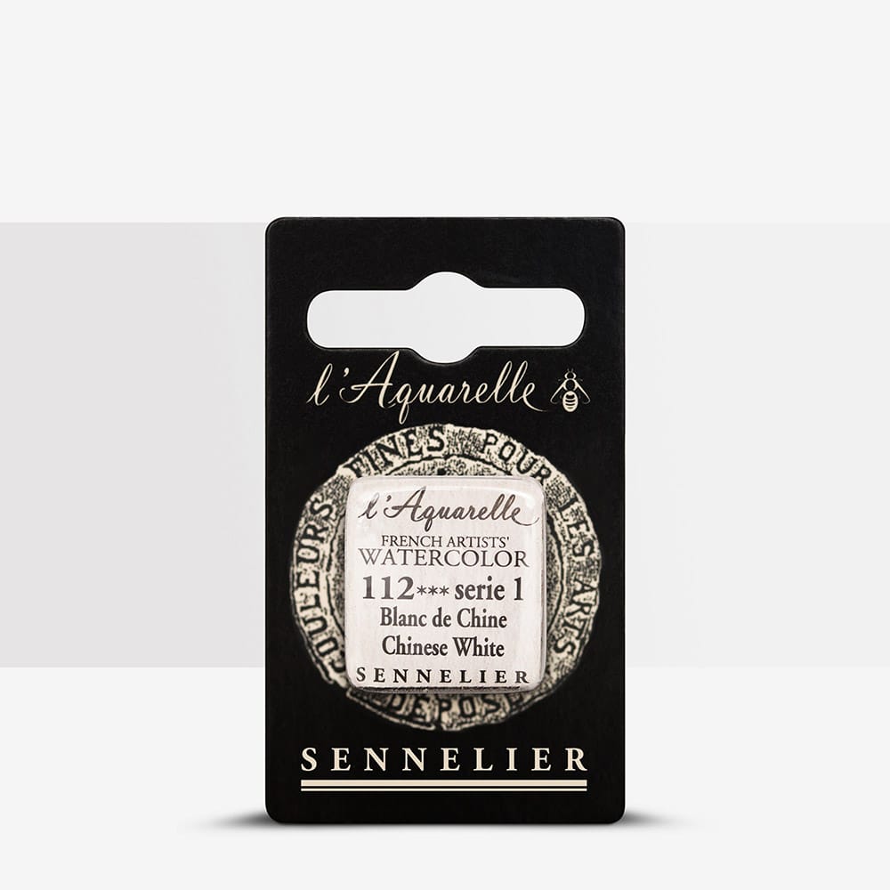 Краска акварельная "Sennelier" полукювета, S1, Китайский белый (Chinese White), N131541.112