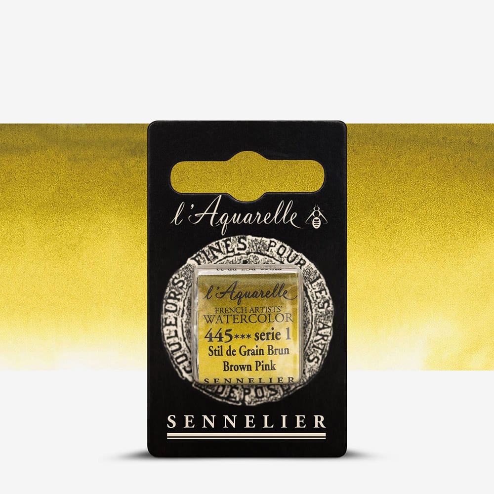 Краска акварельная "Sennelier" полукювета, S1, Коричнево-розовый (Brown Pink), N131541.445