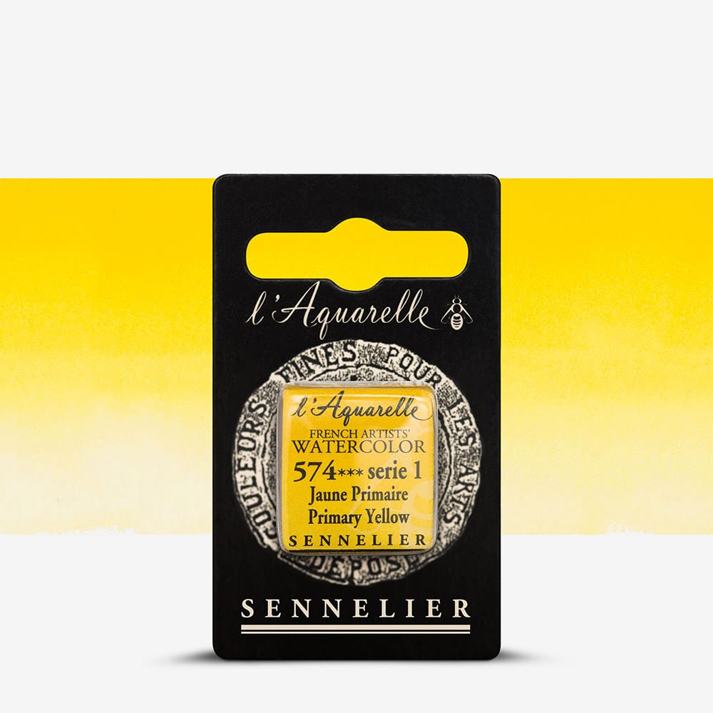 Краска акварельная "Sennelier" полукювета, S1, Основной желтый (Primary Yellow), N131541.574