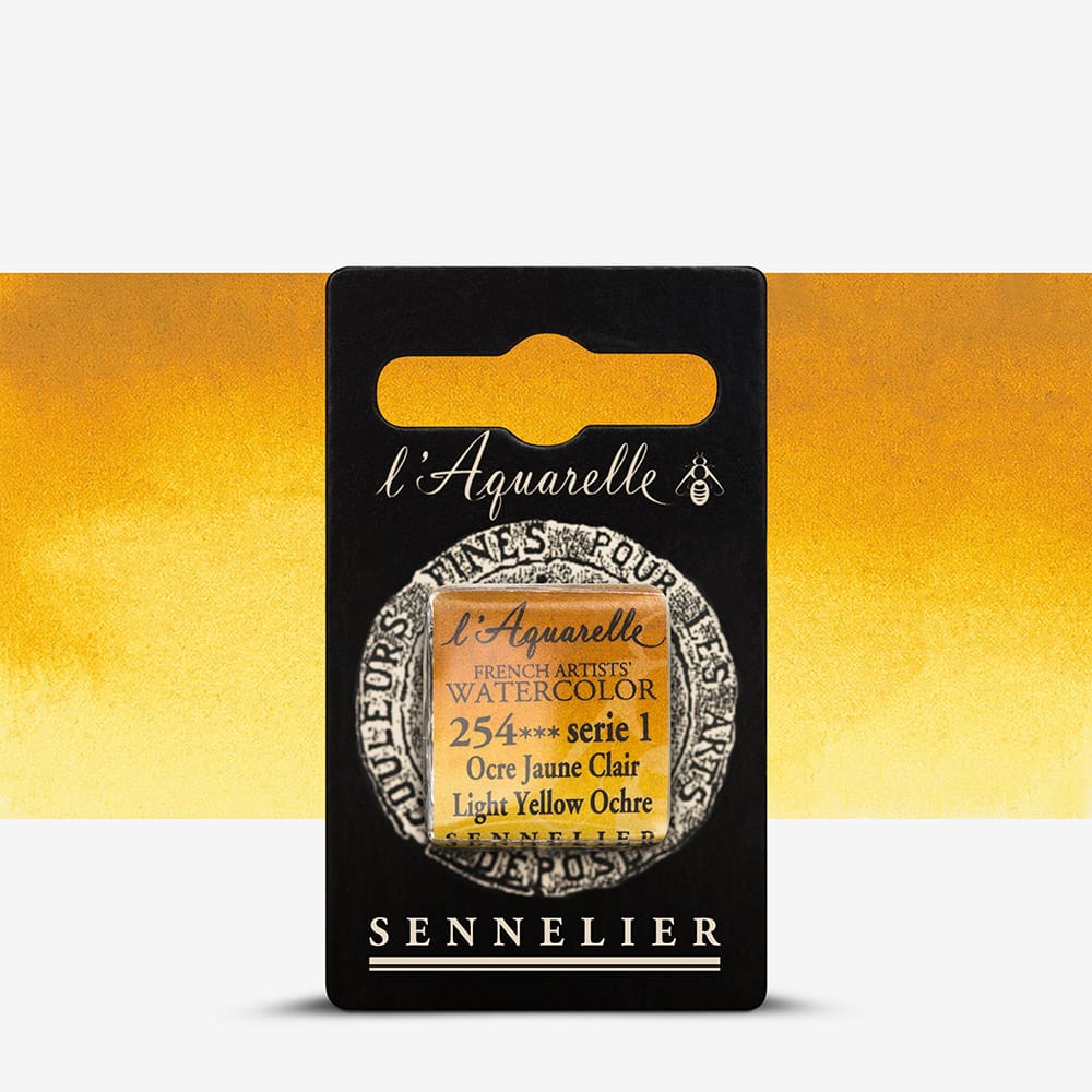 Фарба акварельна "Sennelier" полукювета, S1, Світло-жовта охра (Light Yellow Ochre), N131541.254