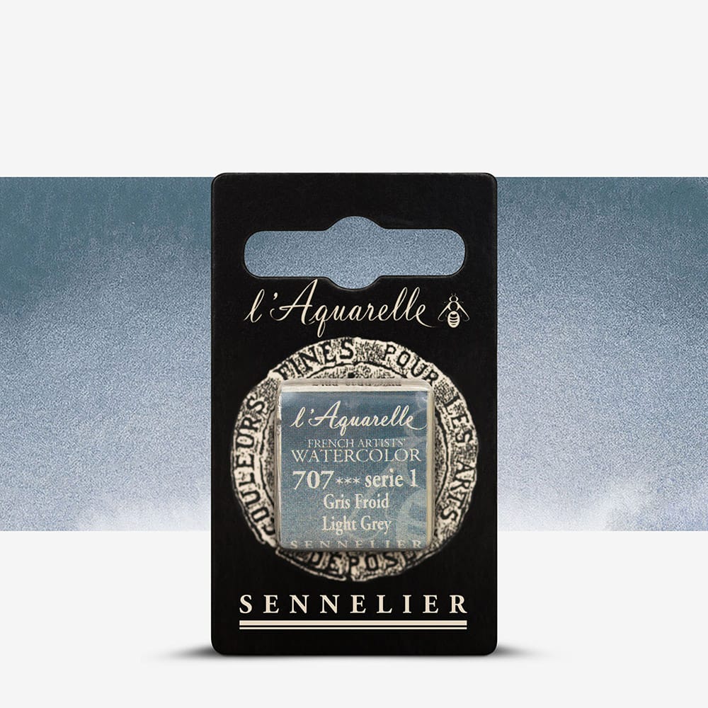 Фарба акварельна "Sennelier" полукювета, S1, Світло-сірий (Light Grey), N131541.707