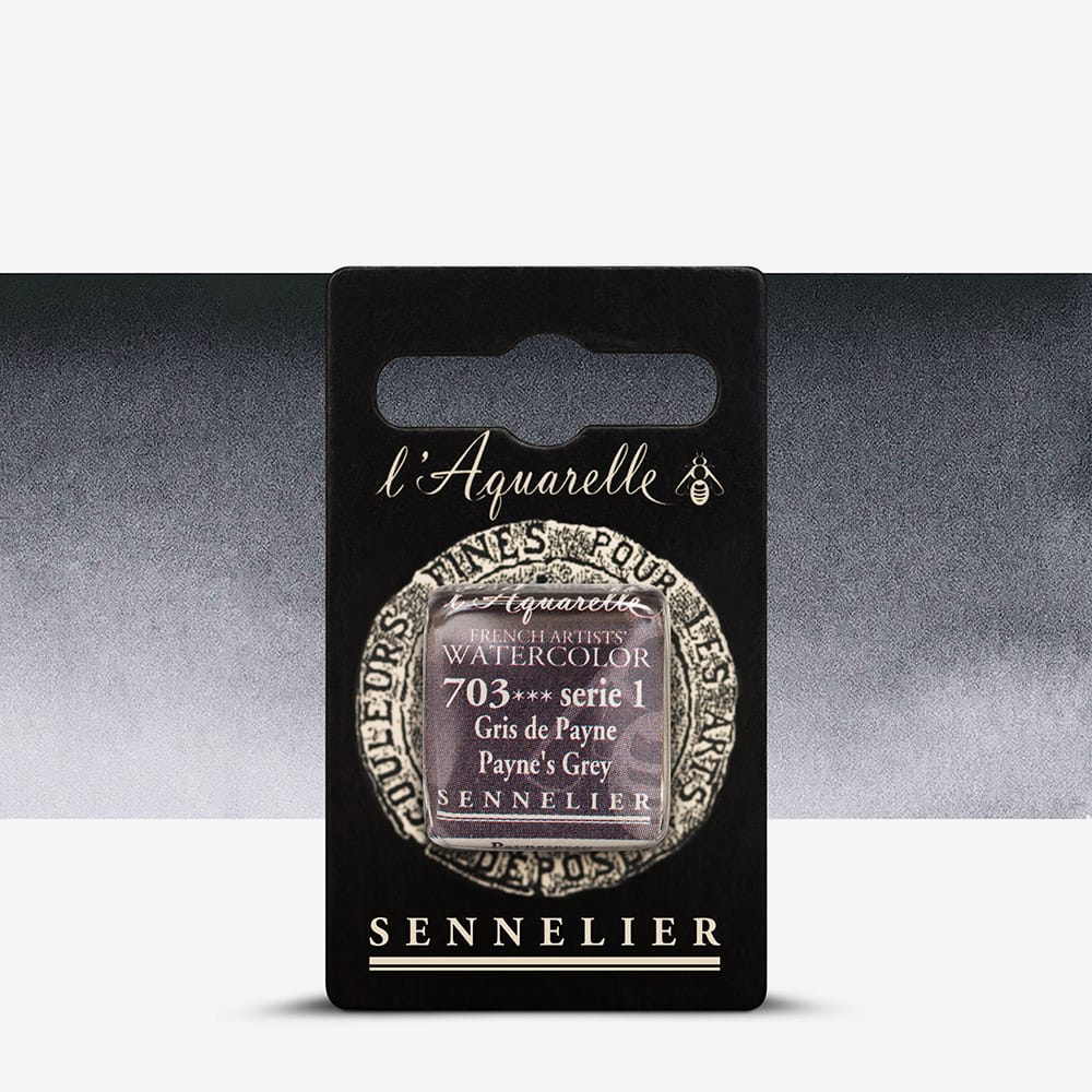 Фарба акварельна "Sennelier" полукювета, S1, Сірий Пейна (Payne’s Grey), N131541.703