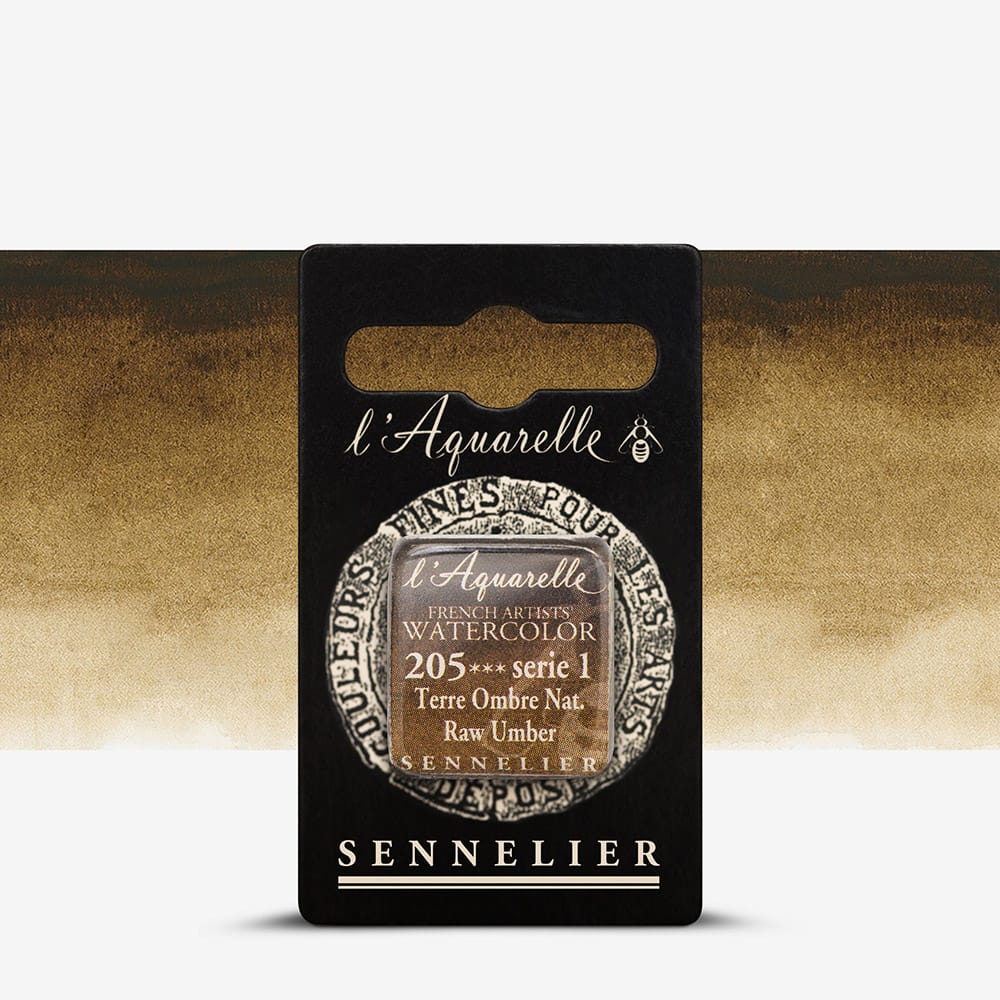 Фарба акварельна "Sennelier" полукювета, S1, Умбра натуральна (Raw Umber), N131541.205