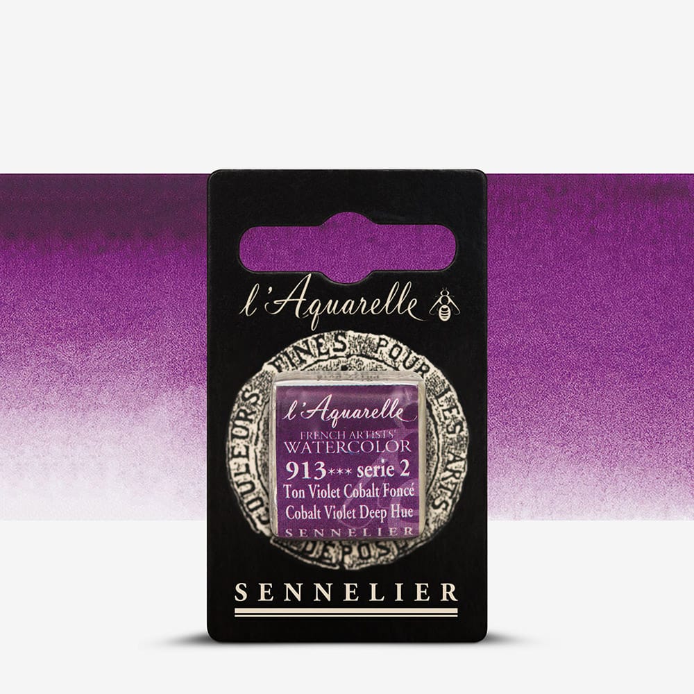Краска акварельная "Sennelier" полукювета, S2, Кобальт фиолетовый глубокий оттенок (Cobalt Violet Deep Hue), N131541.913