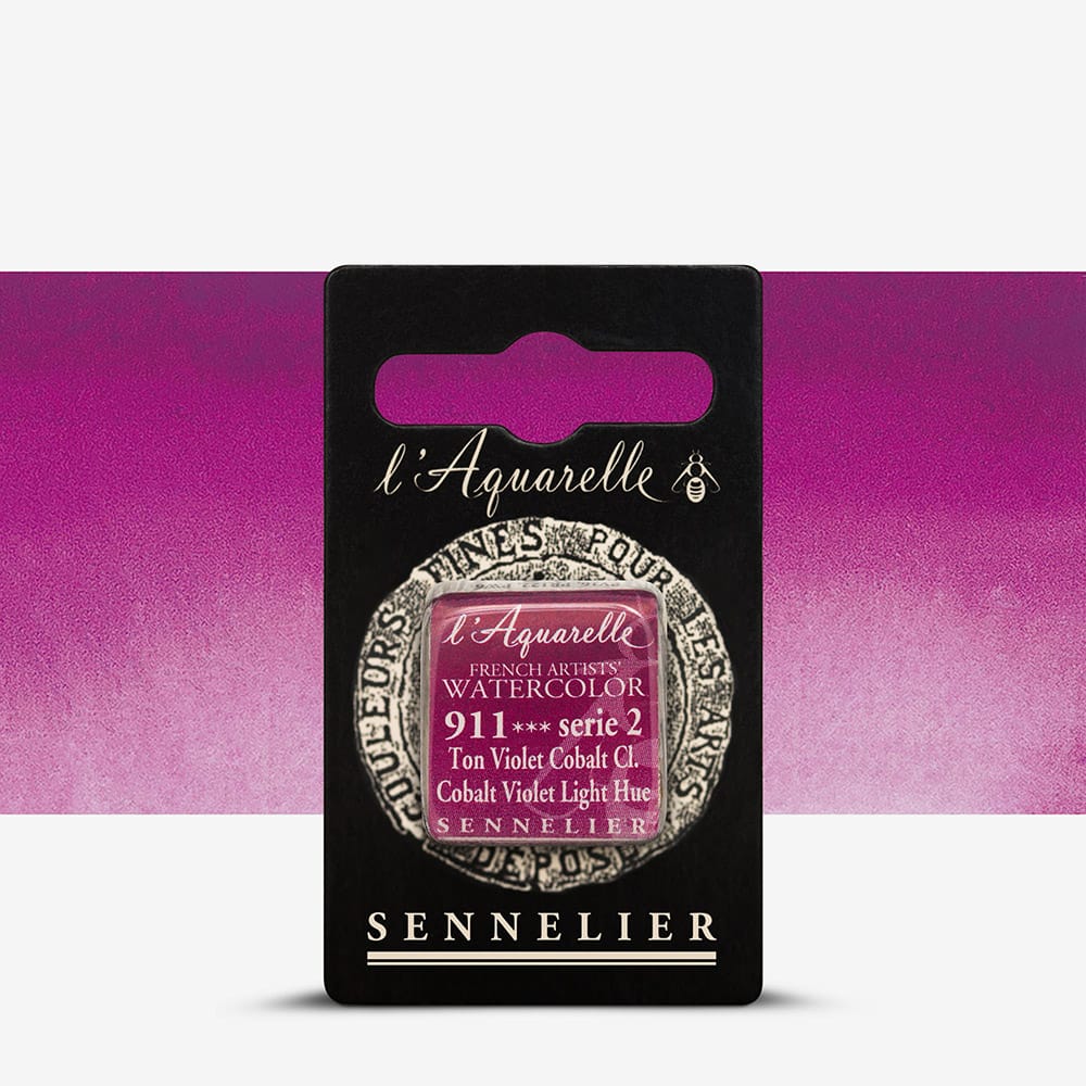 Краска акварельная "Sennelier" полукювета, S2, Кобальт фиолетовый светлый оттенок (Cobalt Violet Light Hue), N131541.911