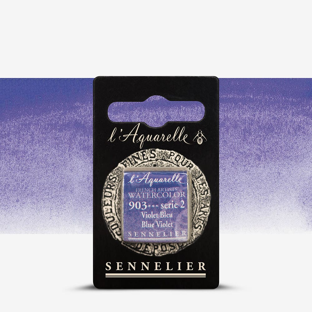 Краска акварельная "Sennelier" полукювета, S2, Сине-фиолетовый (Blue Violet), N131541.903