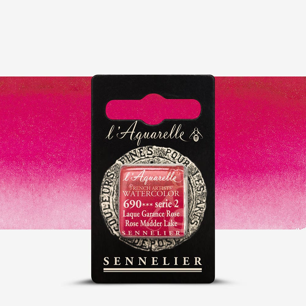 Краска акварельная "Sennelier" полукювета, S2, Розовая марена лак (Rose Madder Lake), N131541.690