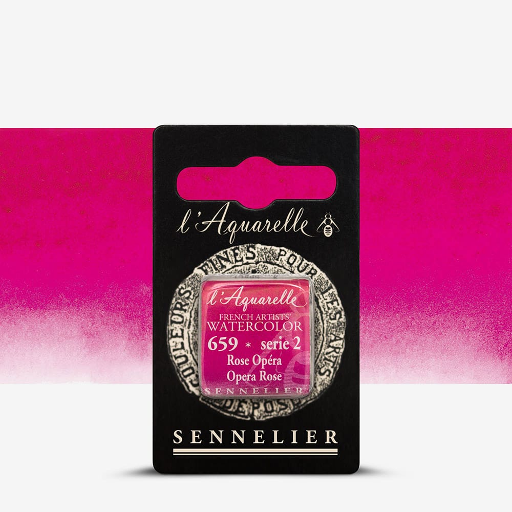 Краска акварельная "Sennelier" полукювета, S2, Розовая опера (Opera Rose), N131541.659