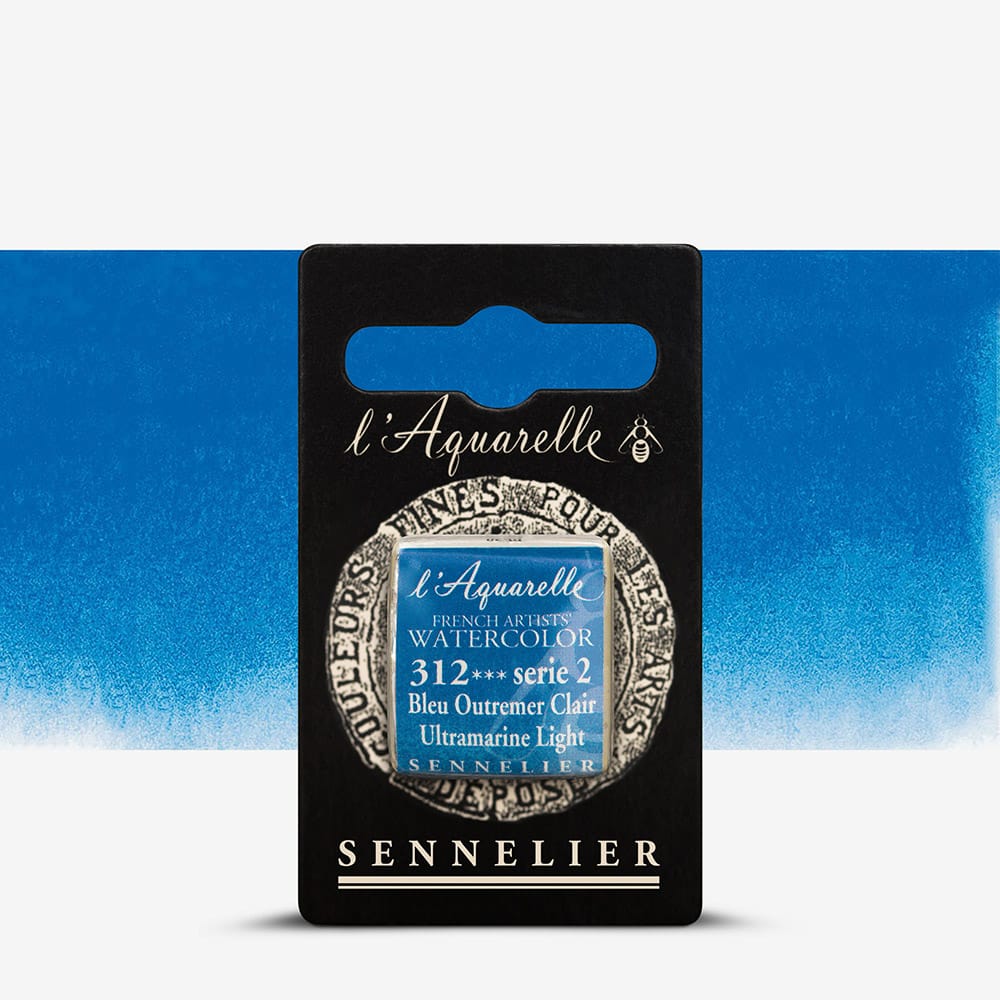 Краска акварельная "Sennelier" полукювета, S2, Ультрамарин светлый (Ultramarine Light), N131541.312