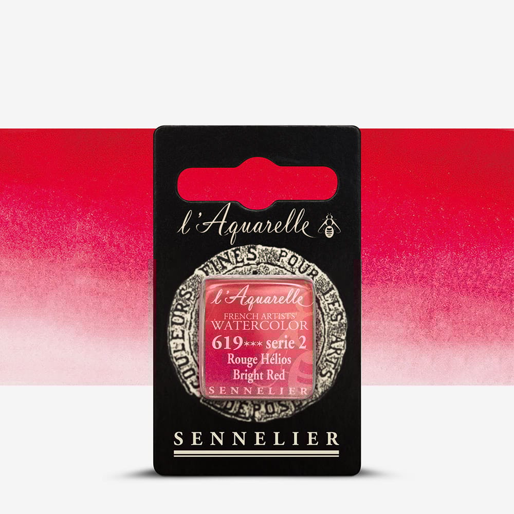 Краска акварельная "Sennelier" полукювета, S2, Алый (Bright Red), N131541.619