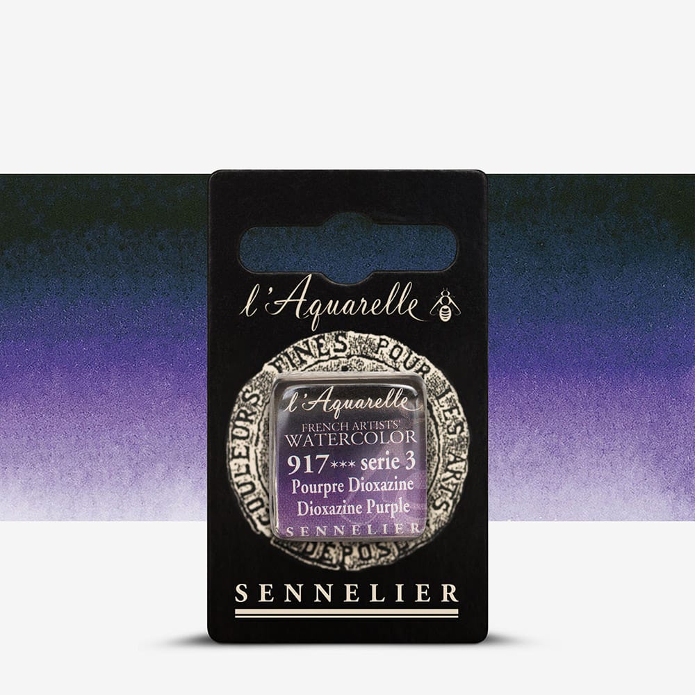 Краска акварельная "Sennelier" полукювета, S3, Диоксазиновый пурпурный (Dioхazine Purple), N131541.917