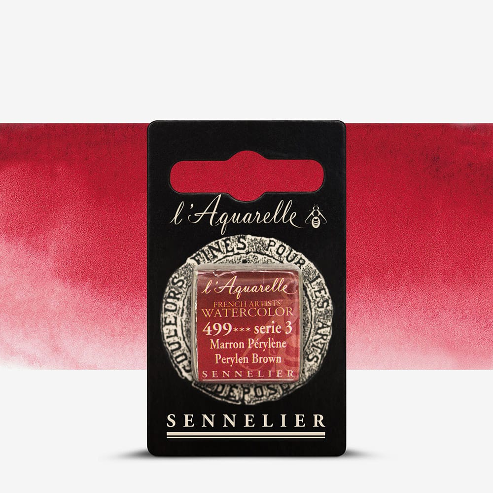 Краска акварельная "Sennelier" полукювета, S3, Периленовый коричневый (Perylen Brown), N131541.499