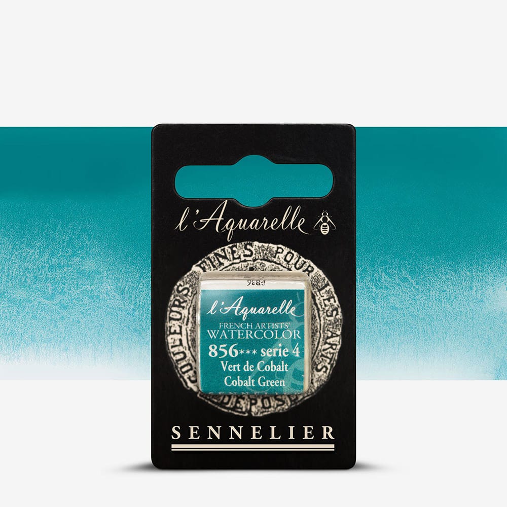 Краска акварельная "Sennelier" полукювета, S4, Кобальт зеленый (Cobalt Green), N131541.856