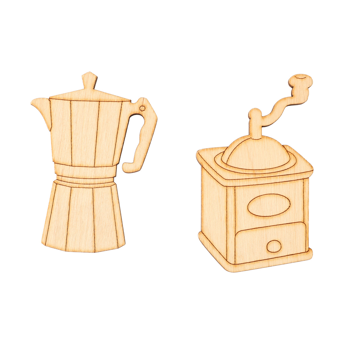 Заготівка дерев’яна Кухонний посуд з малюнком (велика), в асортименті, 125