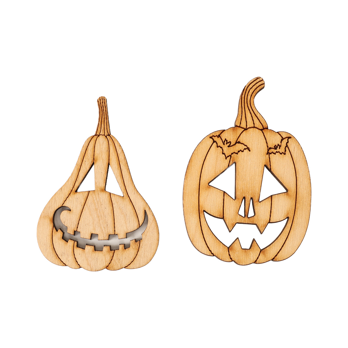 Заготовка деревянная Тыква "Halloween" (прорезная), в ассортименте, 711(1-8)