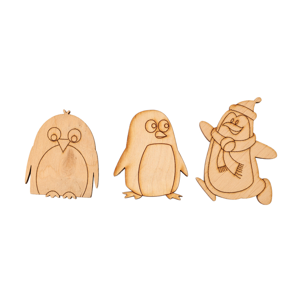 Заготівка дерев’яна Новорічна іграшка Пінгвін, в асортименті 210