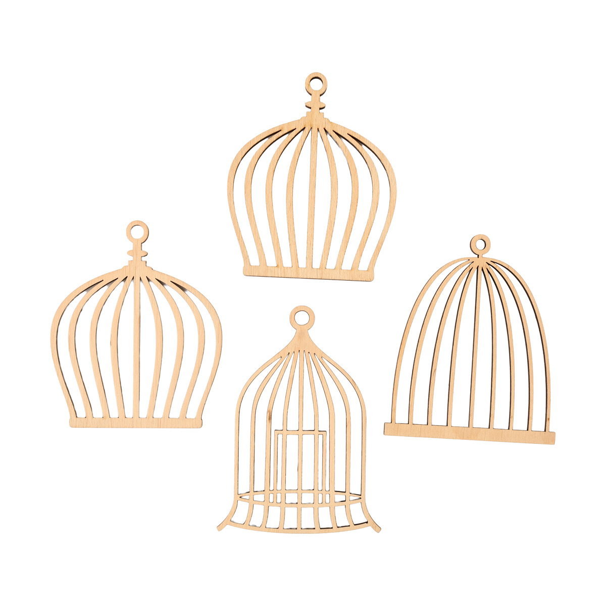 Заготівка дерев’яна Клітка для пташки, 15 см в асортименті 104 3