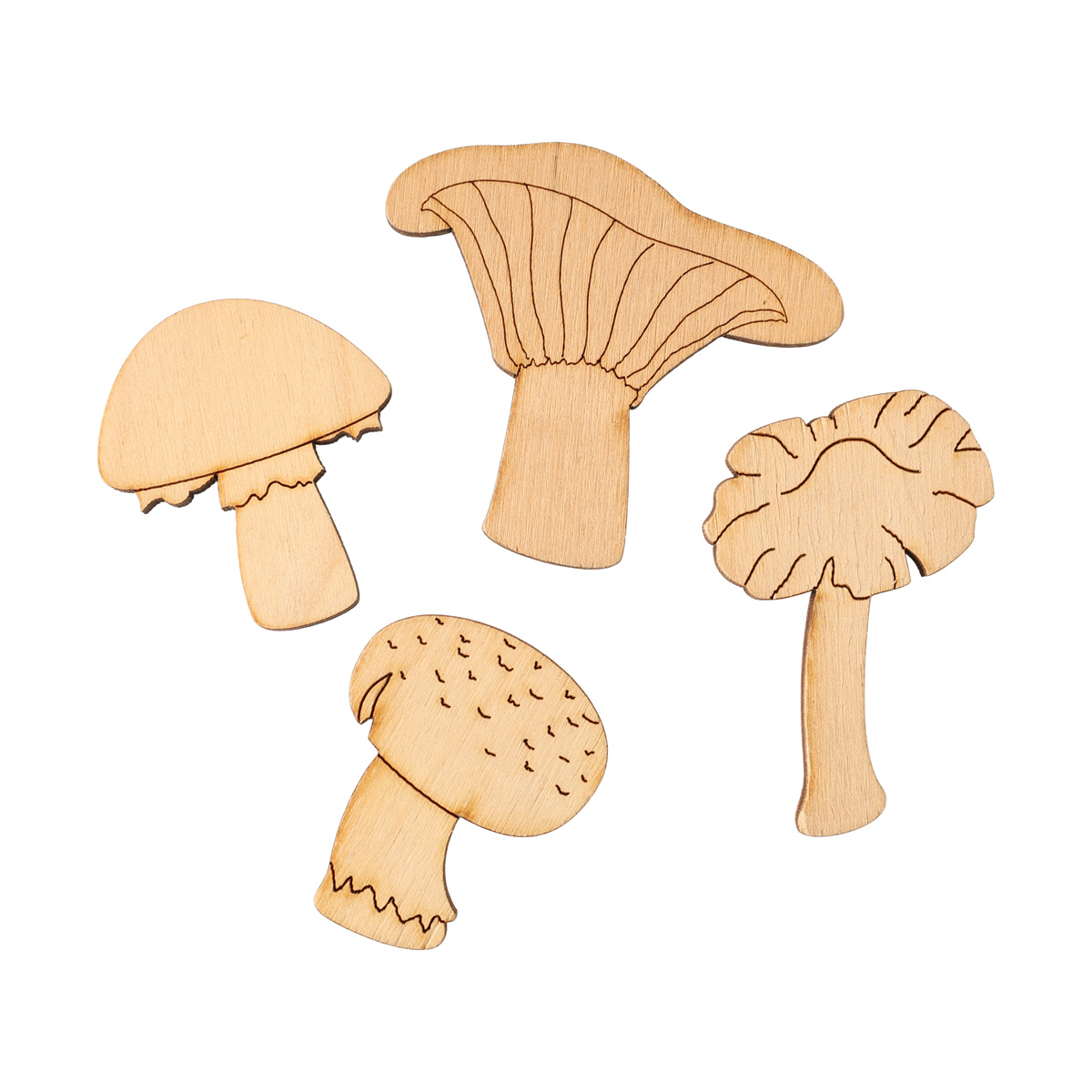 Заготовка деревянная Грибы, в ассортименте, 116