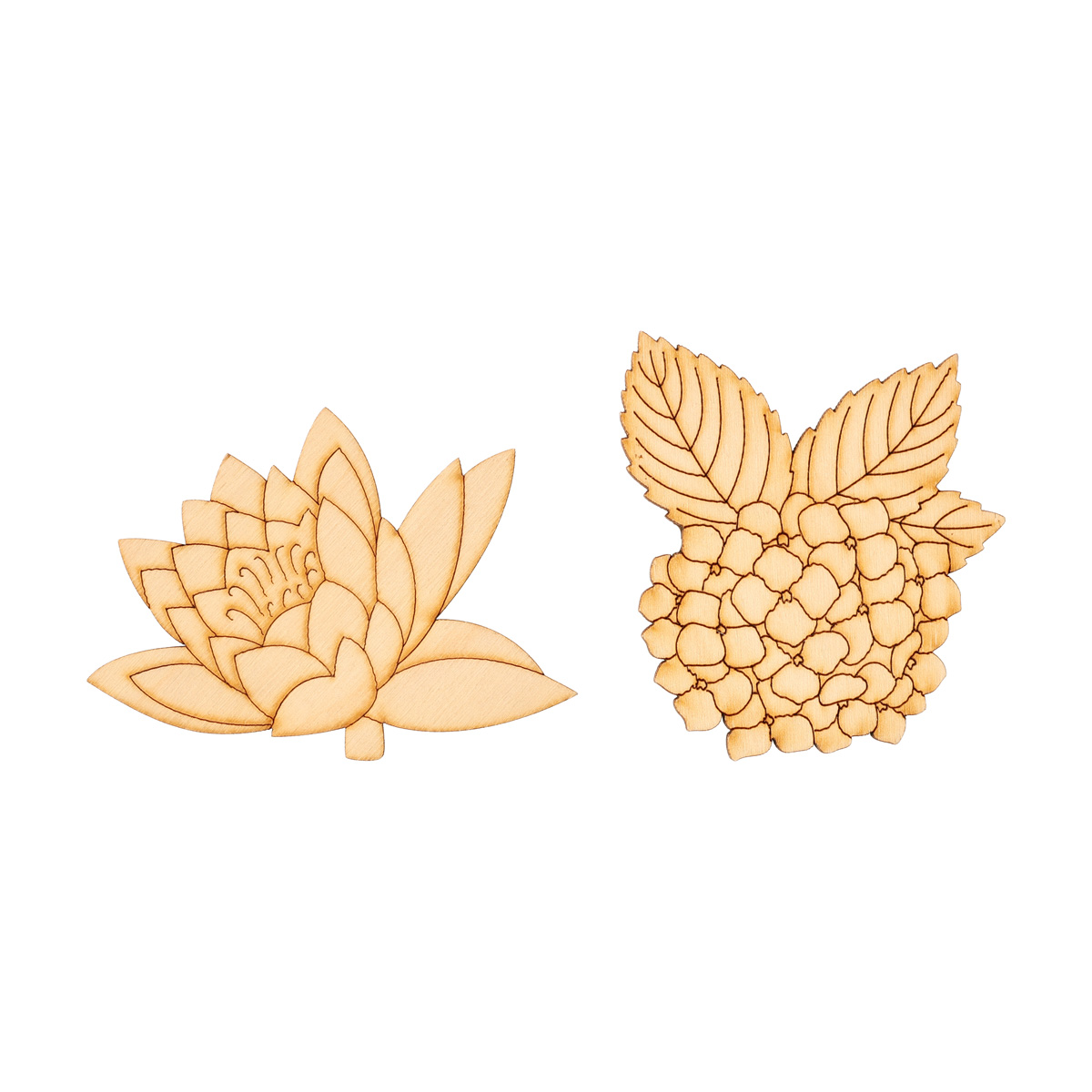 Заготовка деревянная Цветы, в ассортименте 109