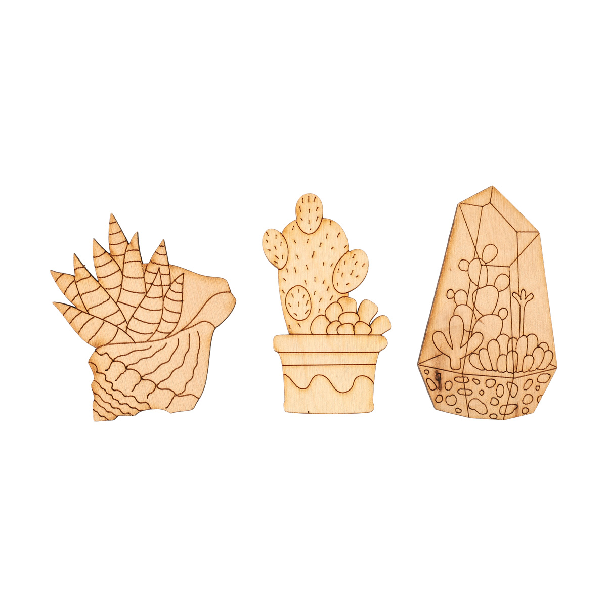 Заготівка дерев’яна Кактус, в асортименті, 134(1-11)