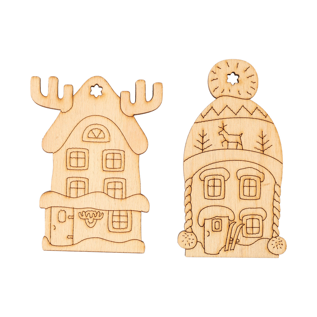 Заготівка дерев’яна Будиночок в шапці в асортименті, 218