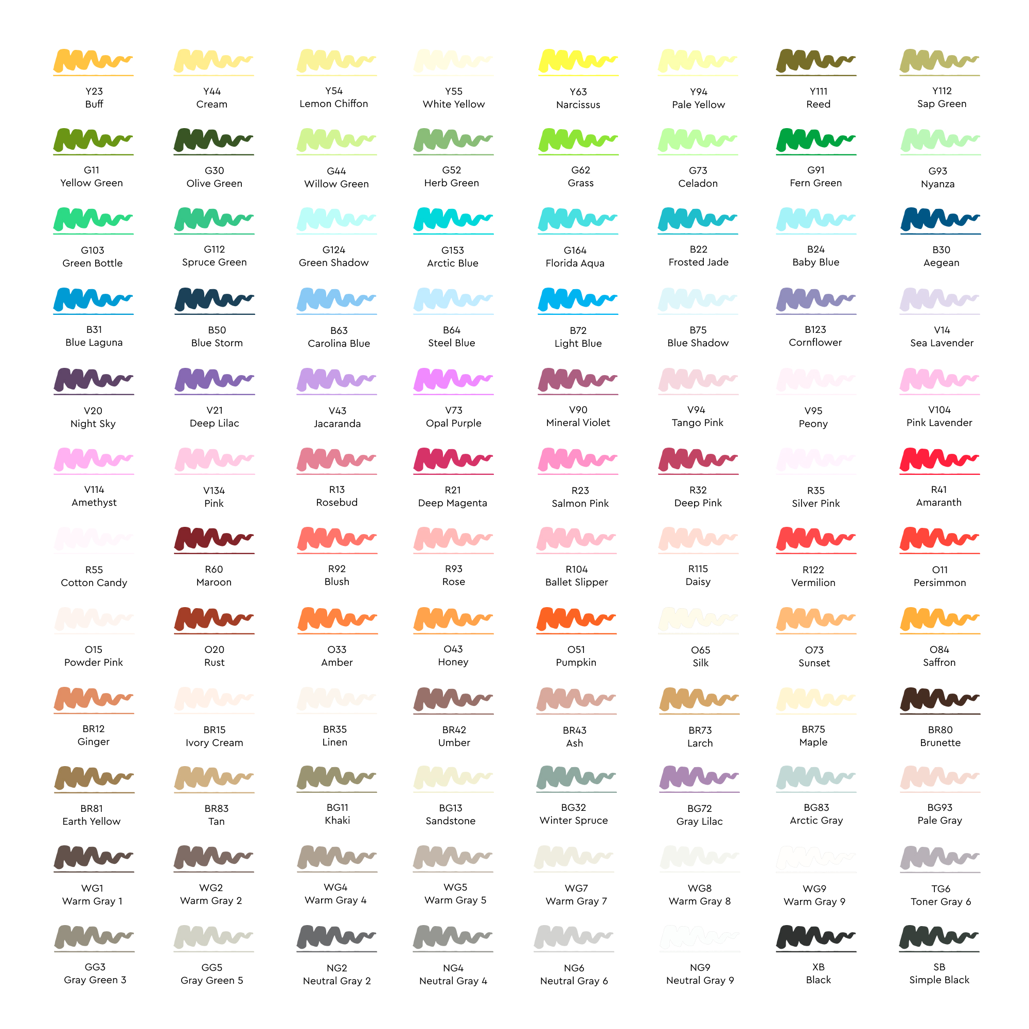 Набір маркерів SketchMarker Brush Set 3 96 шт. (у пластик. кейсі), SMB-96SET3 1