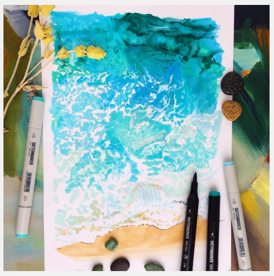 Набір маркерів SketchMarker Brush Set 3 96 шт. (у пластик. кейсі), SMB-96SET3 5