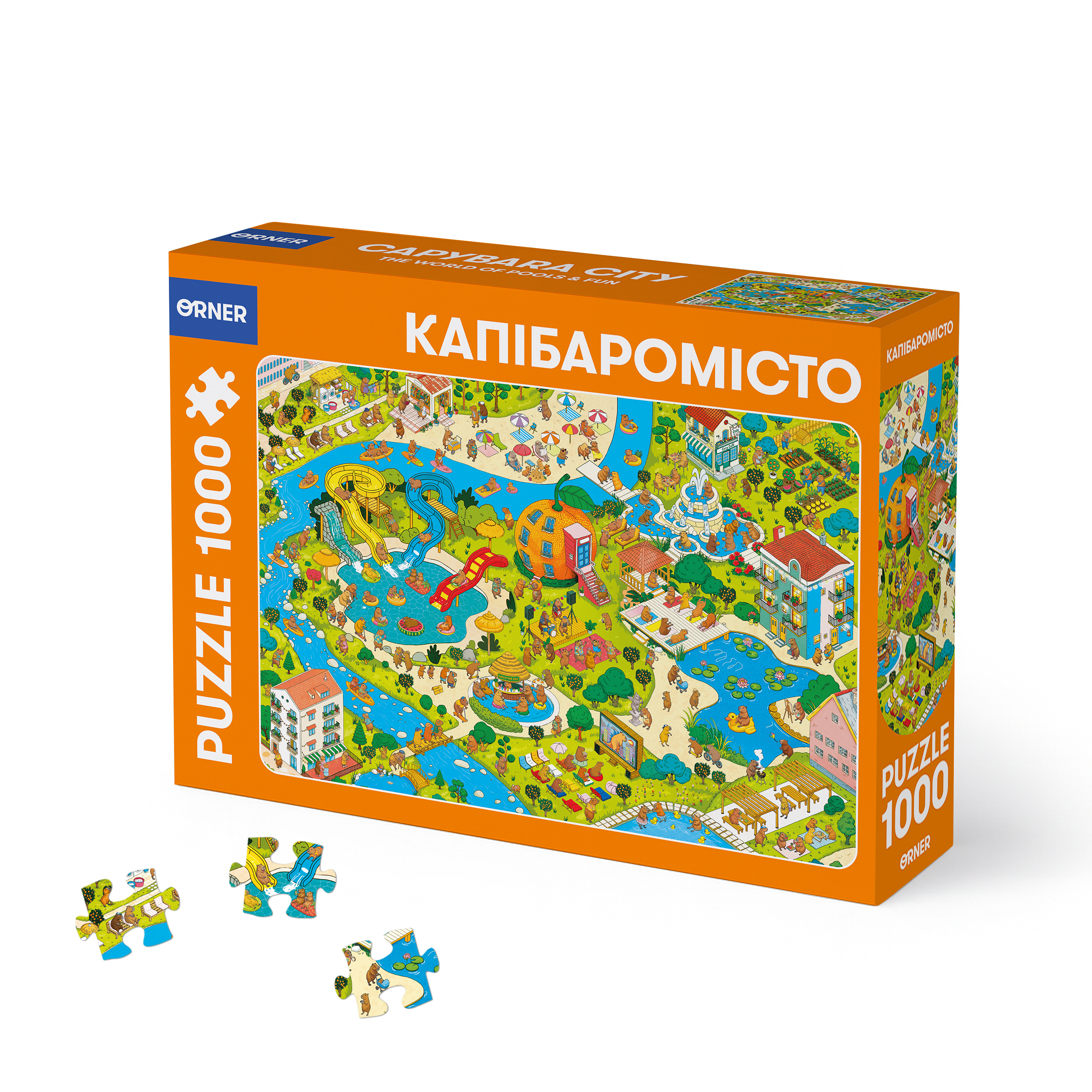 Пазлы "Капибарогород" 1000 элементов, orner-3480