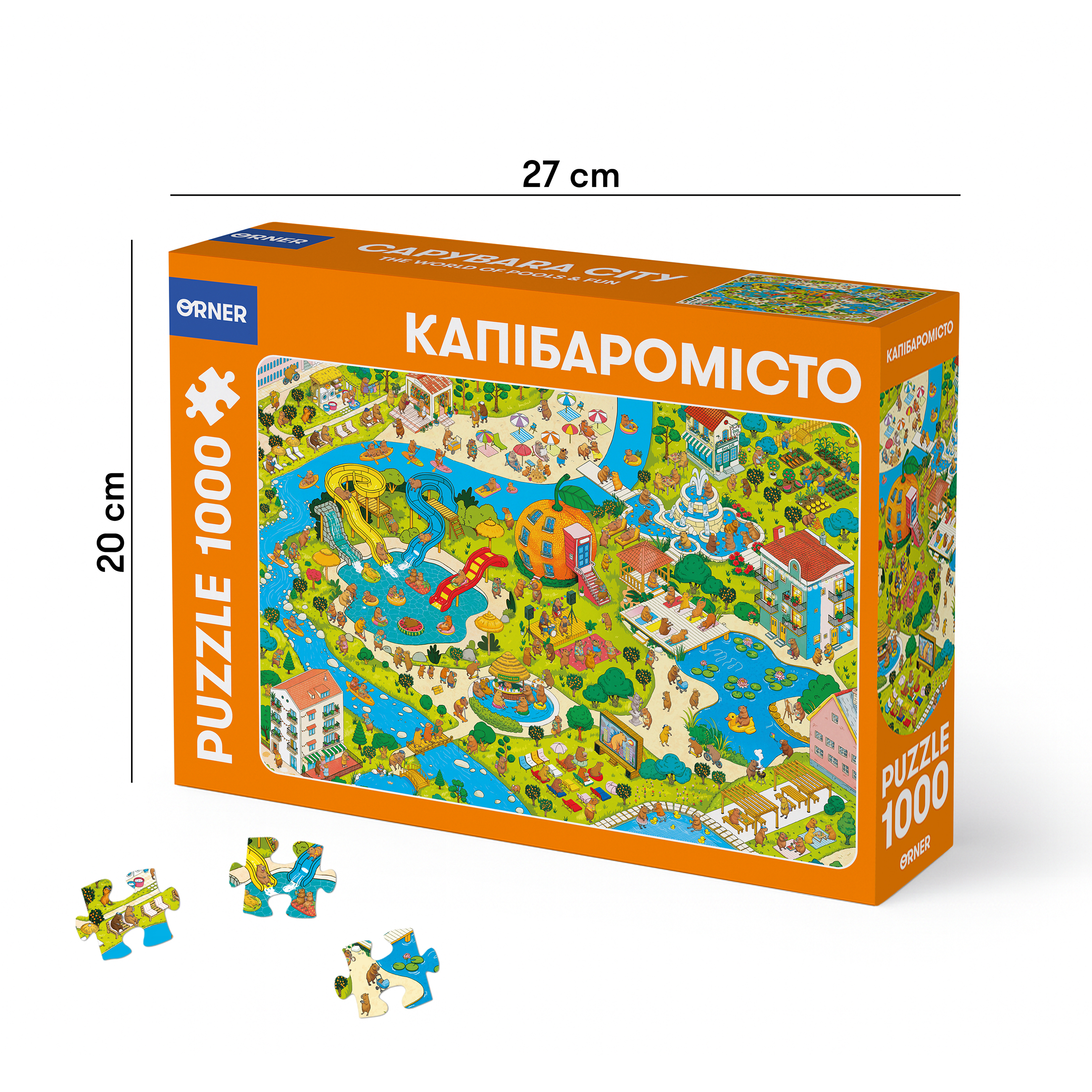 Пазлы "Капибарогород" 1000 элементов, orner-3480 1