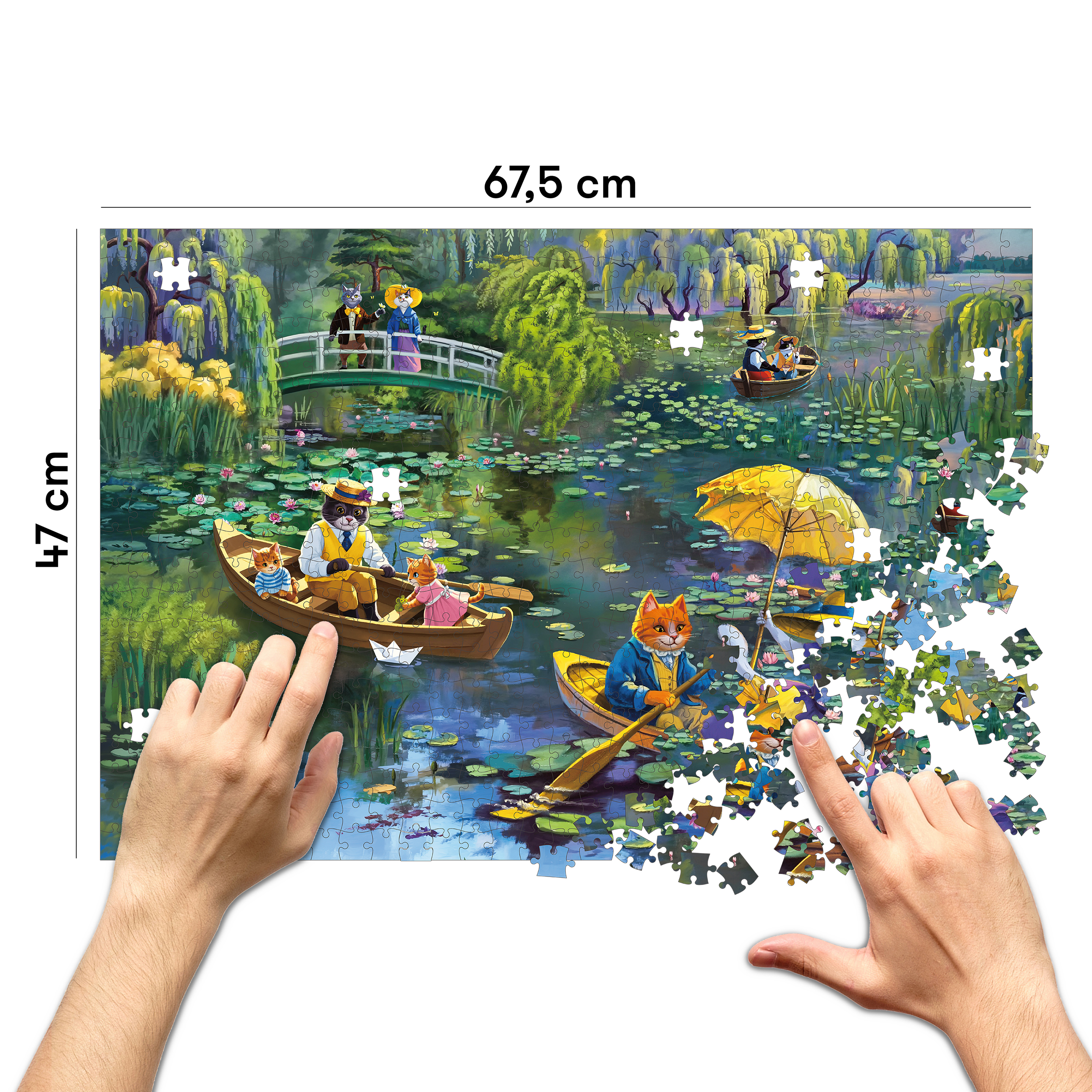 Пазлы "Кошачий сад Моне" 1000 элементов, orner-3481 2