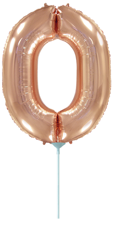 Кулька Ф ЦИФРА 0 14" рожеве золото ПАК, 3206-0580