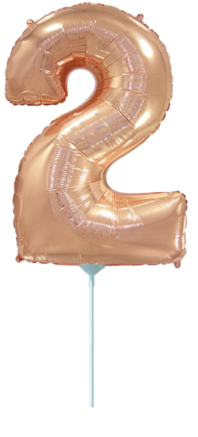 Кулька Ф ЦИФРА 2 14" рожеве золото ПАК, 3206-0582