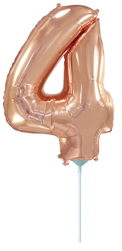 Кулька Ф ЦИФРА 4 14" рожеве золото ПАК, 3206-0584