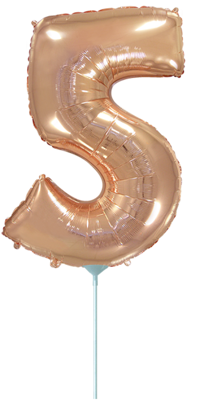 Кулька Ф ЦИФРА 5 14" рожеве золото ПАК, 3206-0585