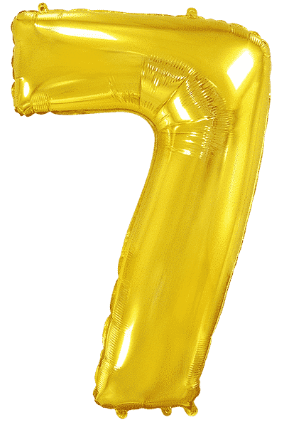 Кулька Ф ЦИФРА 7 Золотиста Slim 40", 3207-3693