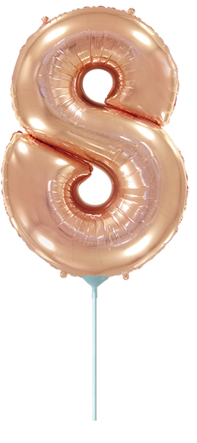 Кулька Ф ЦИФРА 8 14" рожеве золото ПАК, 3206-0588