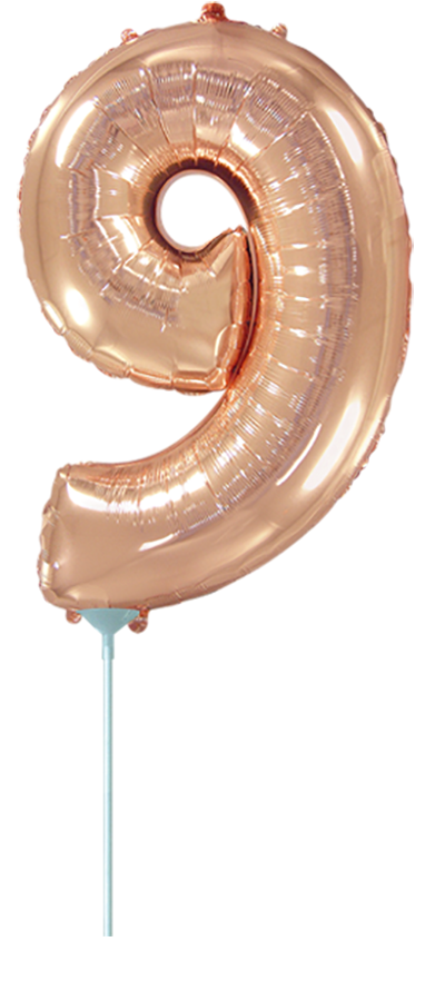 Кулька Ф ЦИФРА 9 14" рожеве золото ПАК, 3206-0589