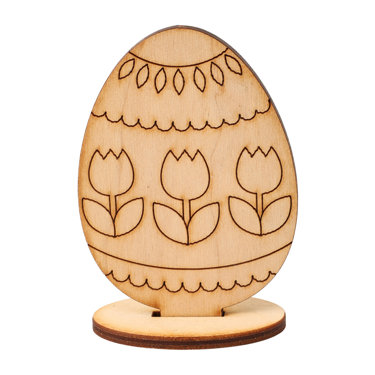 Заготівка дерев’яна Писанка на підставці (велика), в асортименті 701