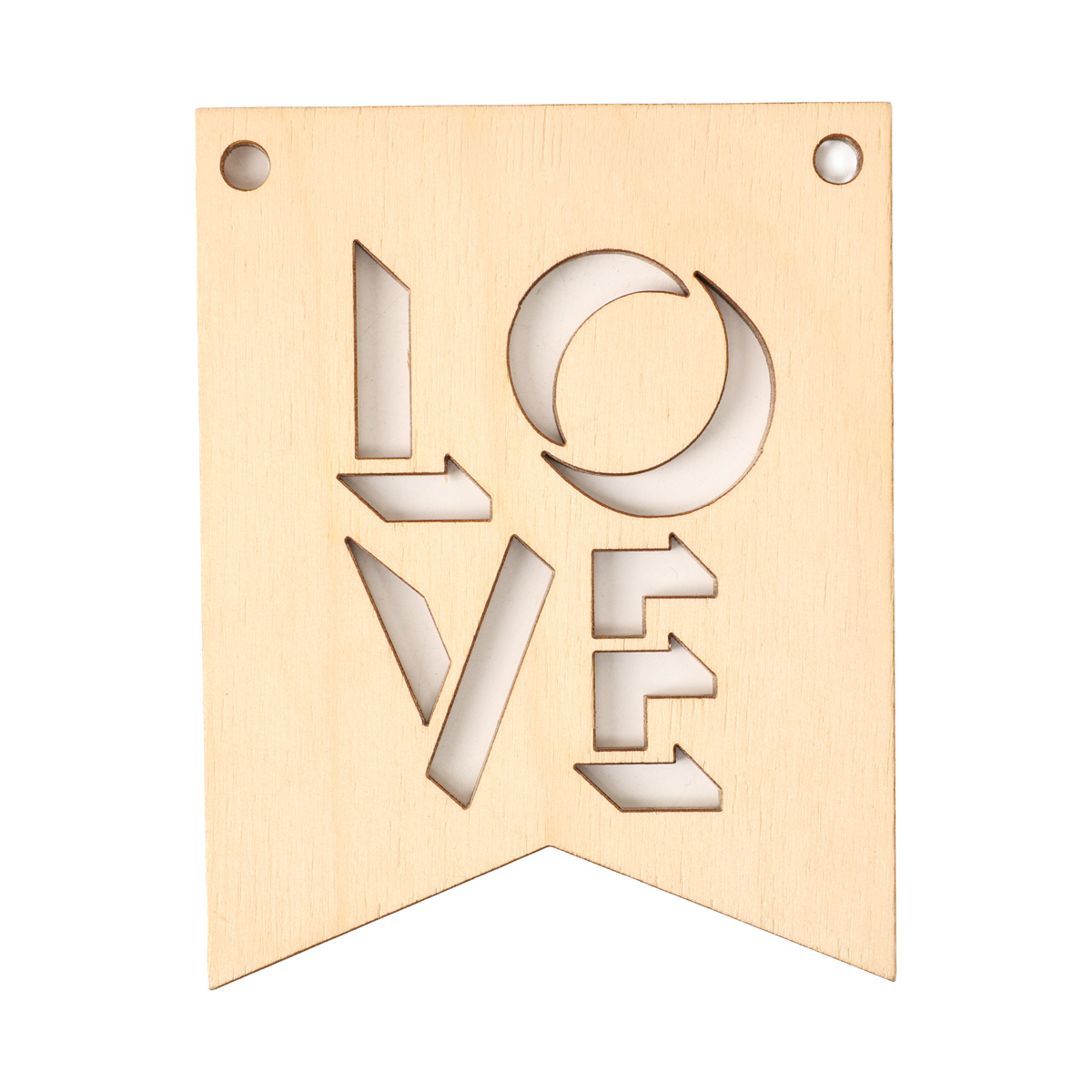 Заготівка дерев’яна Прапорець прорізний великий 115*90 мм, в асортименті, 133 4