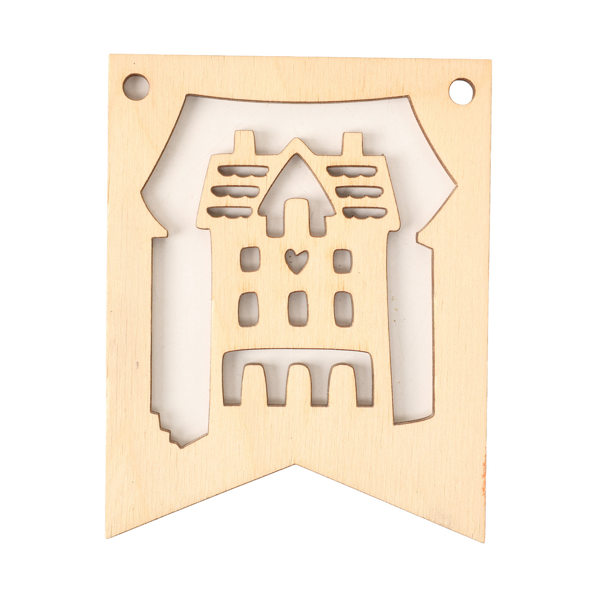 Заготівка дерев’яна Прапорець прорізний великий 115*90 мм, в асортименті, 133 3