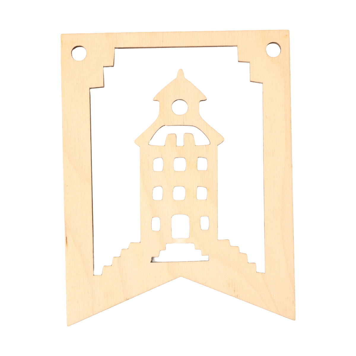 Заготівка дерев’яна Прапорець прорізний великий 115*90 мм, в асортименті, 133