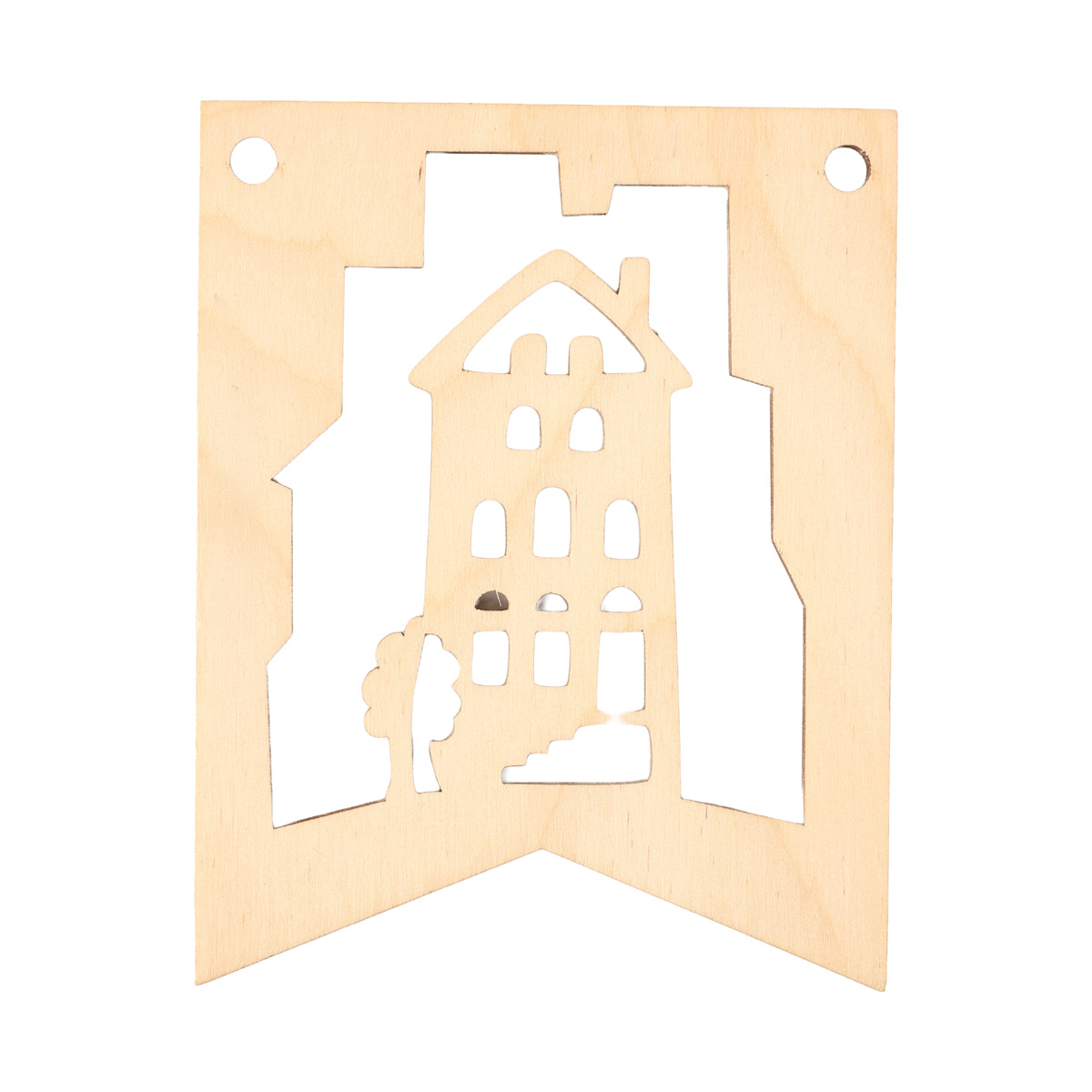 Заготівка дерев’яна Прапорець прорізний великий 115*90 мм, в асортименті, 133 2